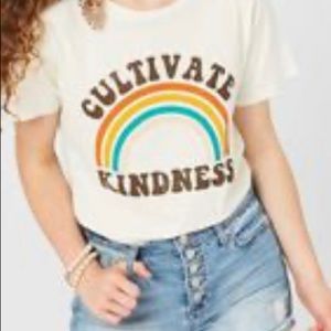 Cultivate Kindness cream colored tee - large